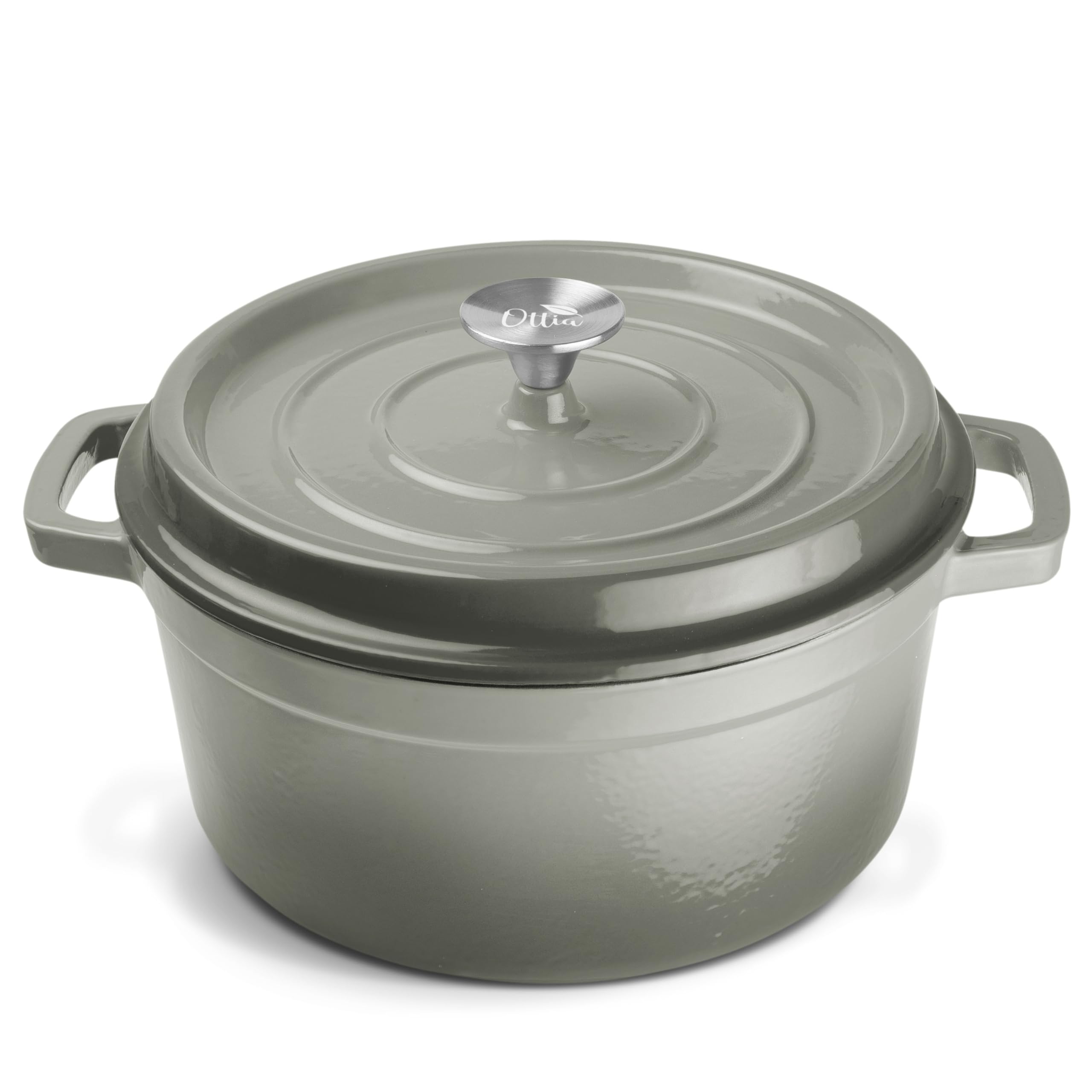 Emaillierter Gusseisen Topf, 22 cm, 3 Liter, ofenfest, Deckel mit Knauf