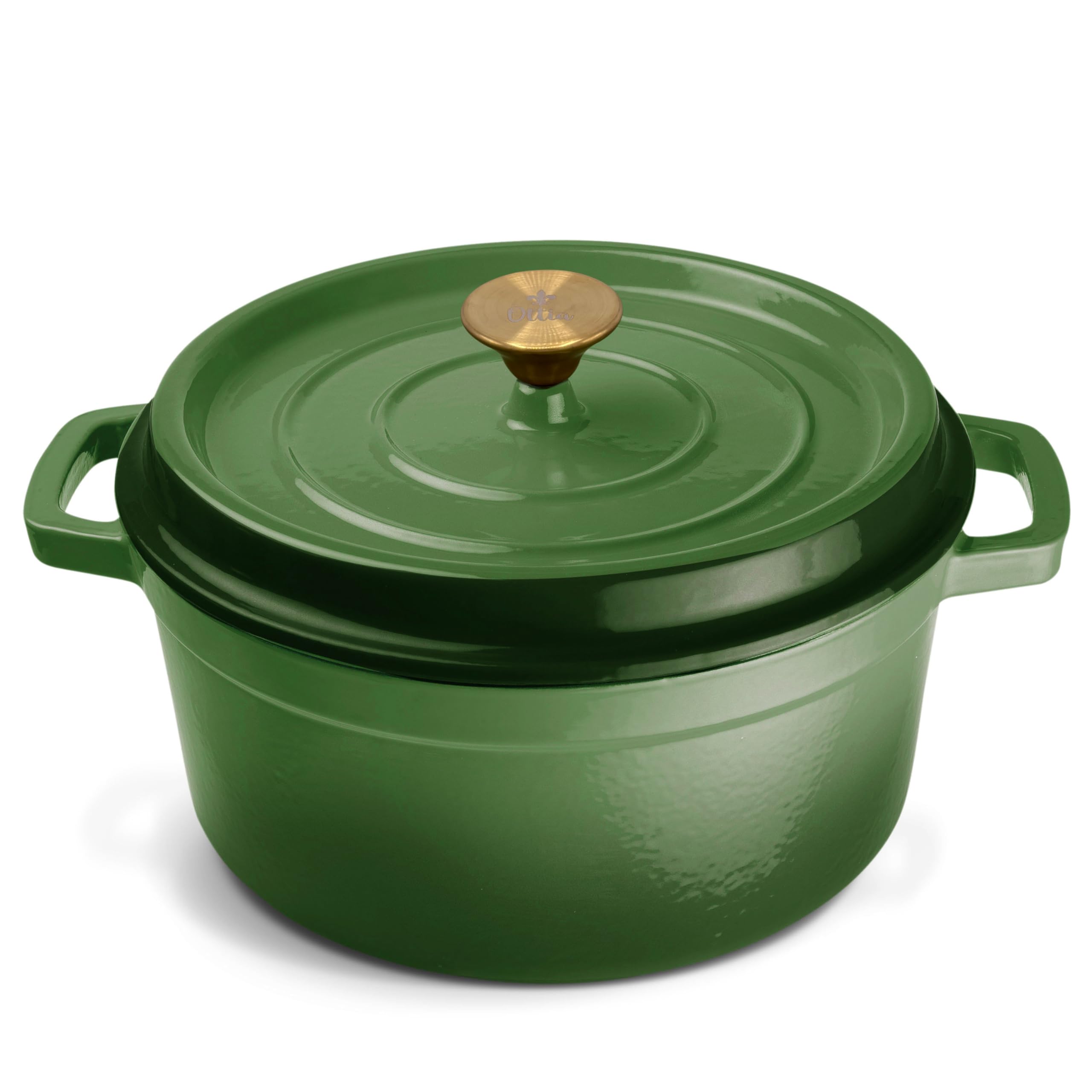 Emaillierter Gusseisen Topf, 22 cm, 3 Liter, ofenfest, Deckel mit Knauf